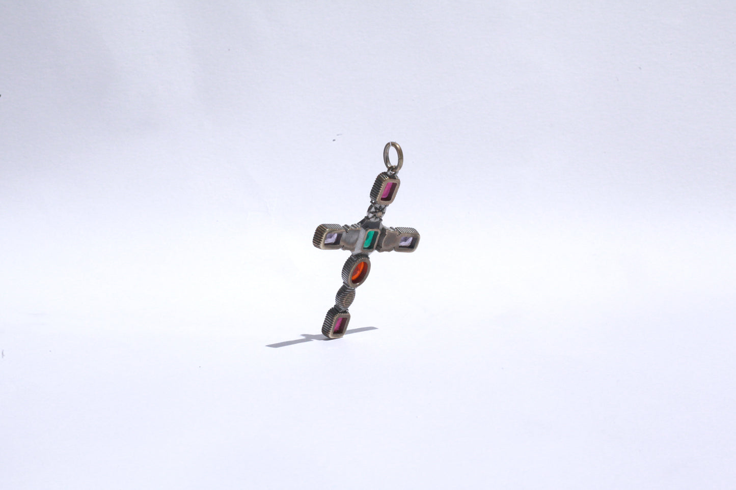 Gem Cross ༒ Alpaca Silver pendant