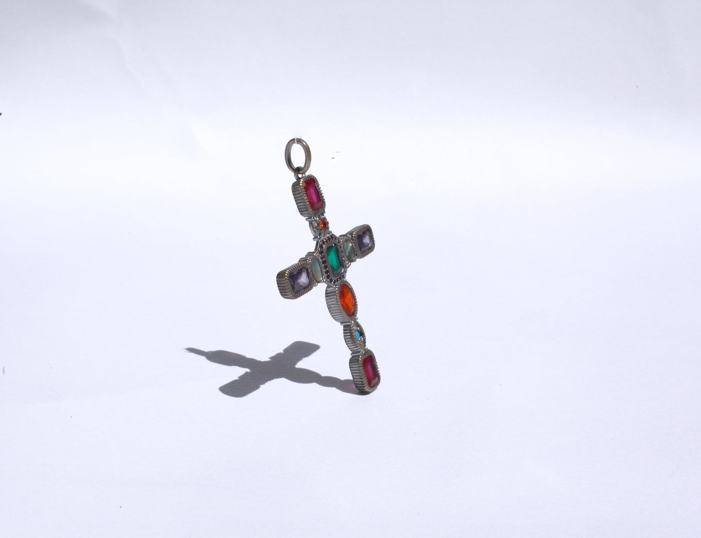 Gem Cross ༒ Alpaca Silver pendant