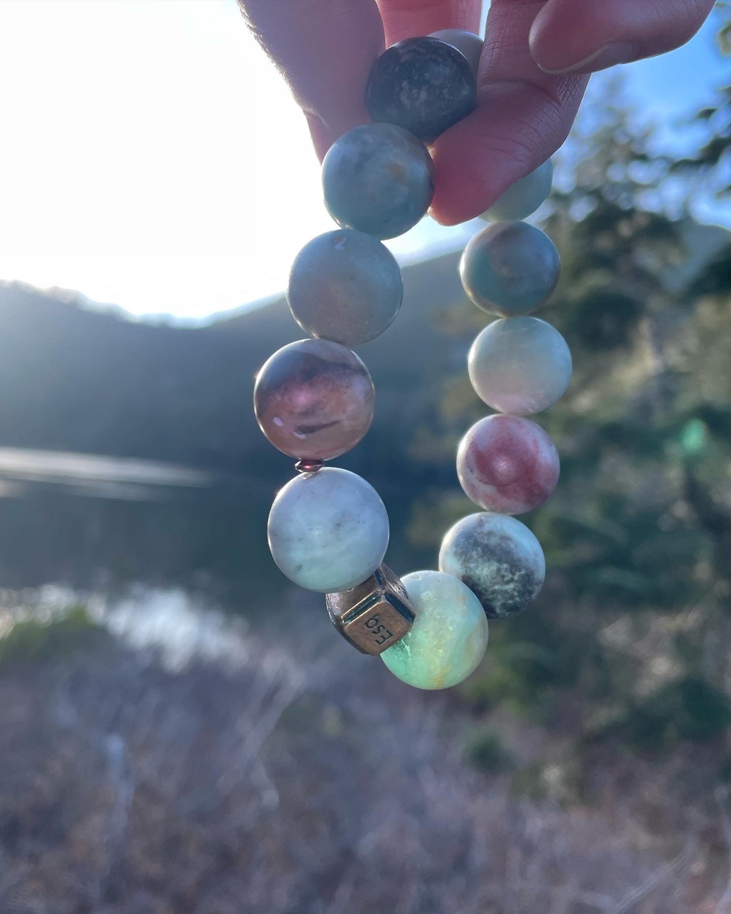 Amazonite ༓  Power  Bracelet x2 ༓ 16mm