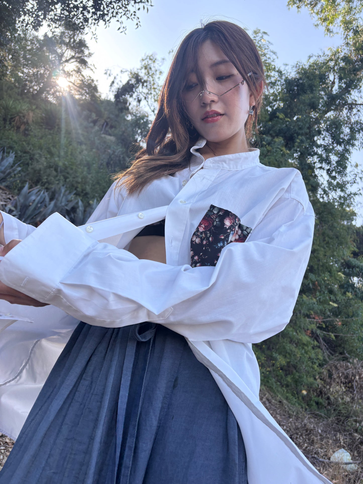 444hz • mandarin oversized top
