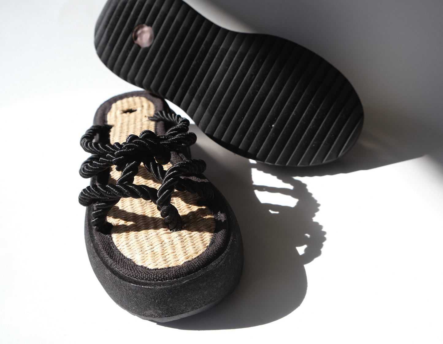 GAIA ROPE ~ BLACK | eco sandal ༓