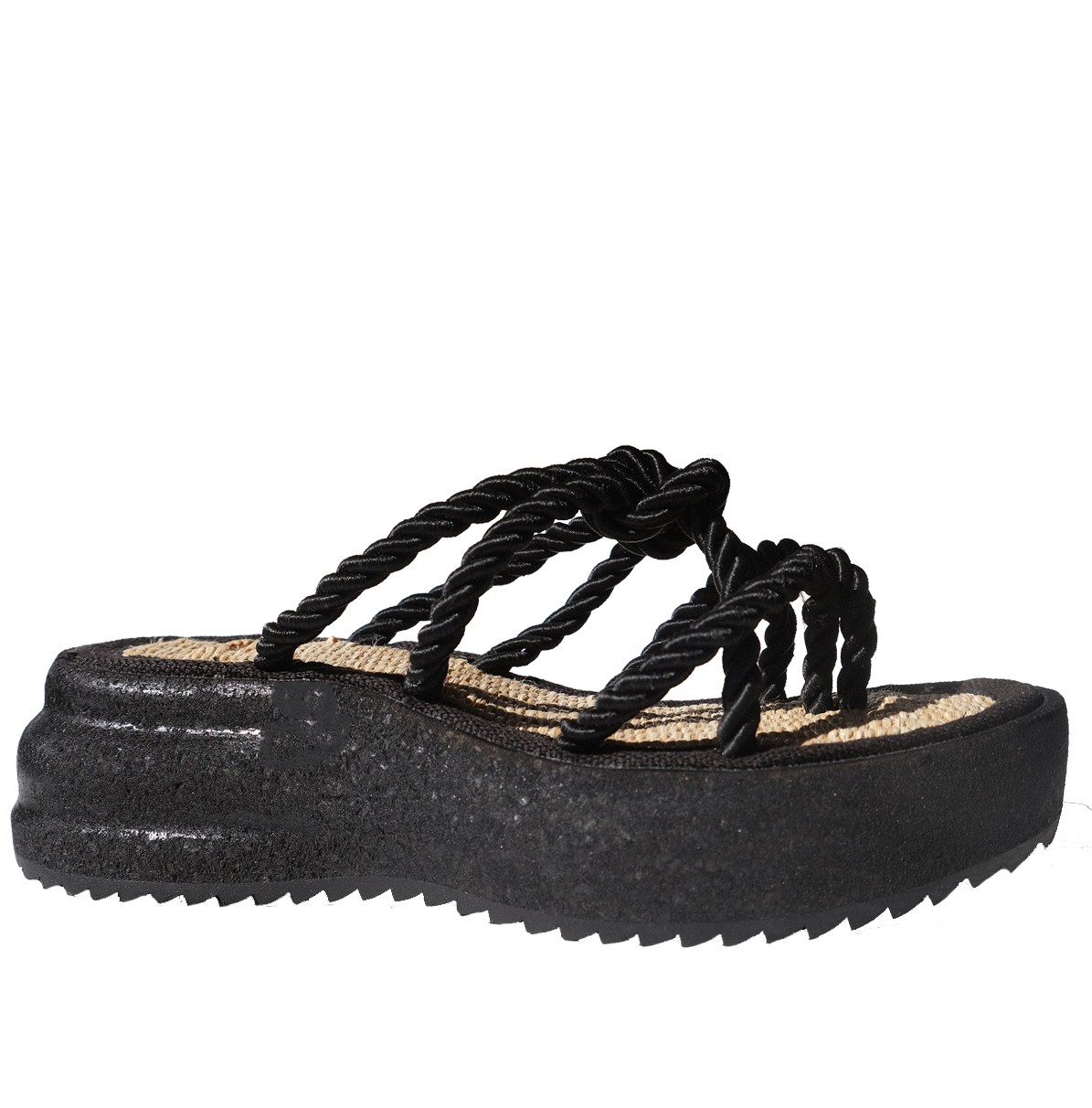 GAIA ROPE ~ BLACK | eco sandal ༓