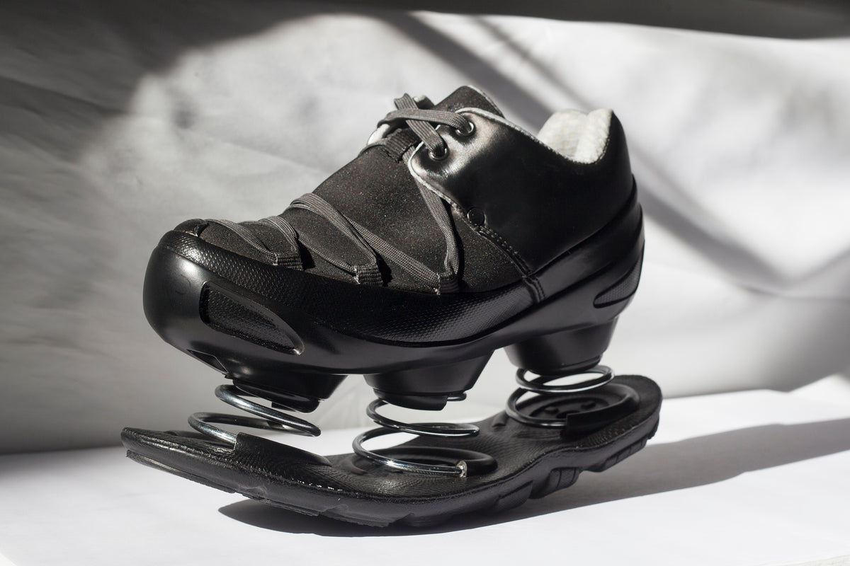 LORD CAMPUS - airbrushed spring platforms - black