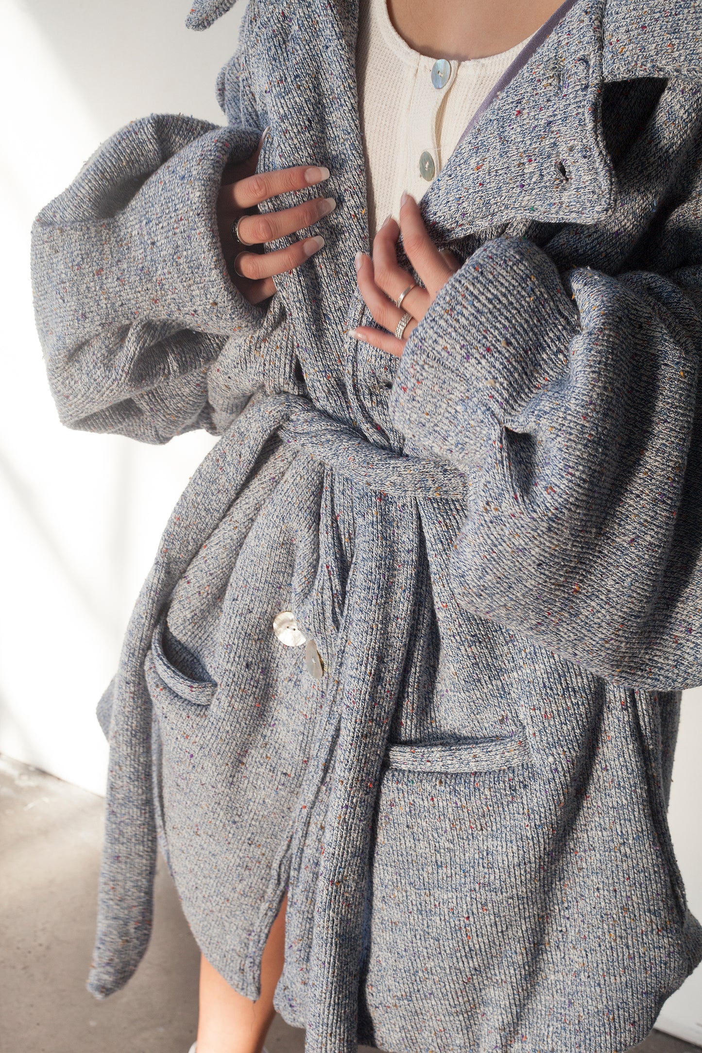 CLOUD COAT BLUE KNIT