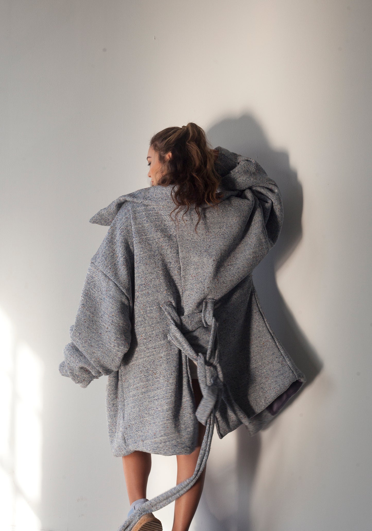 CLOUD COAT BLUE KNIT