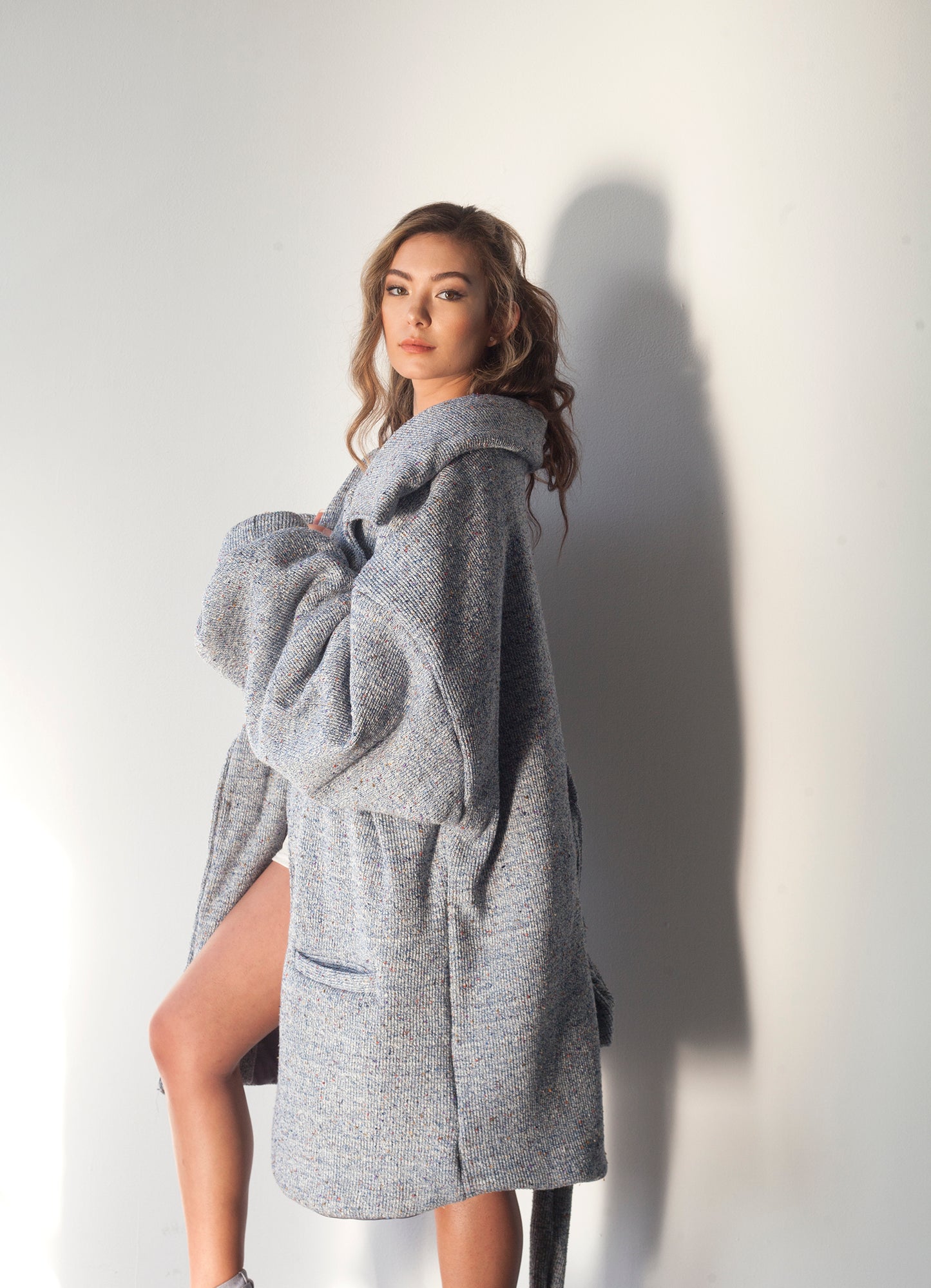 CLOUD COAT BLUE KNIT