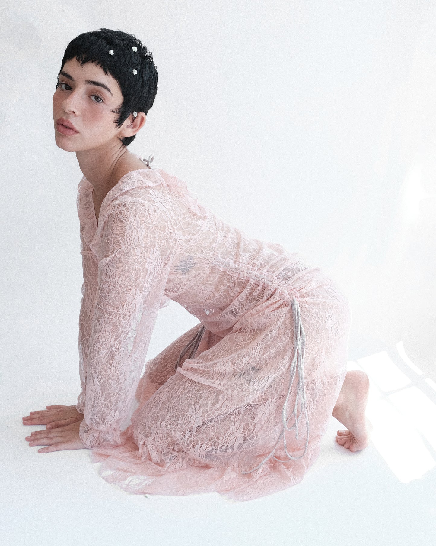 Nostalgia Blush ᴀᴅᴊᴜsᴛᴀʙʟᴇ ʀᴜғғʟᴇ ᴅʀᴇss ᵒᶦˡᶦ