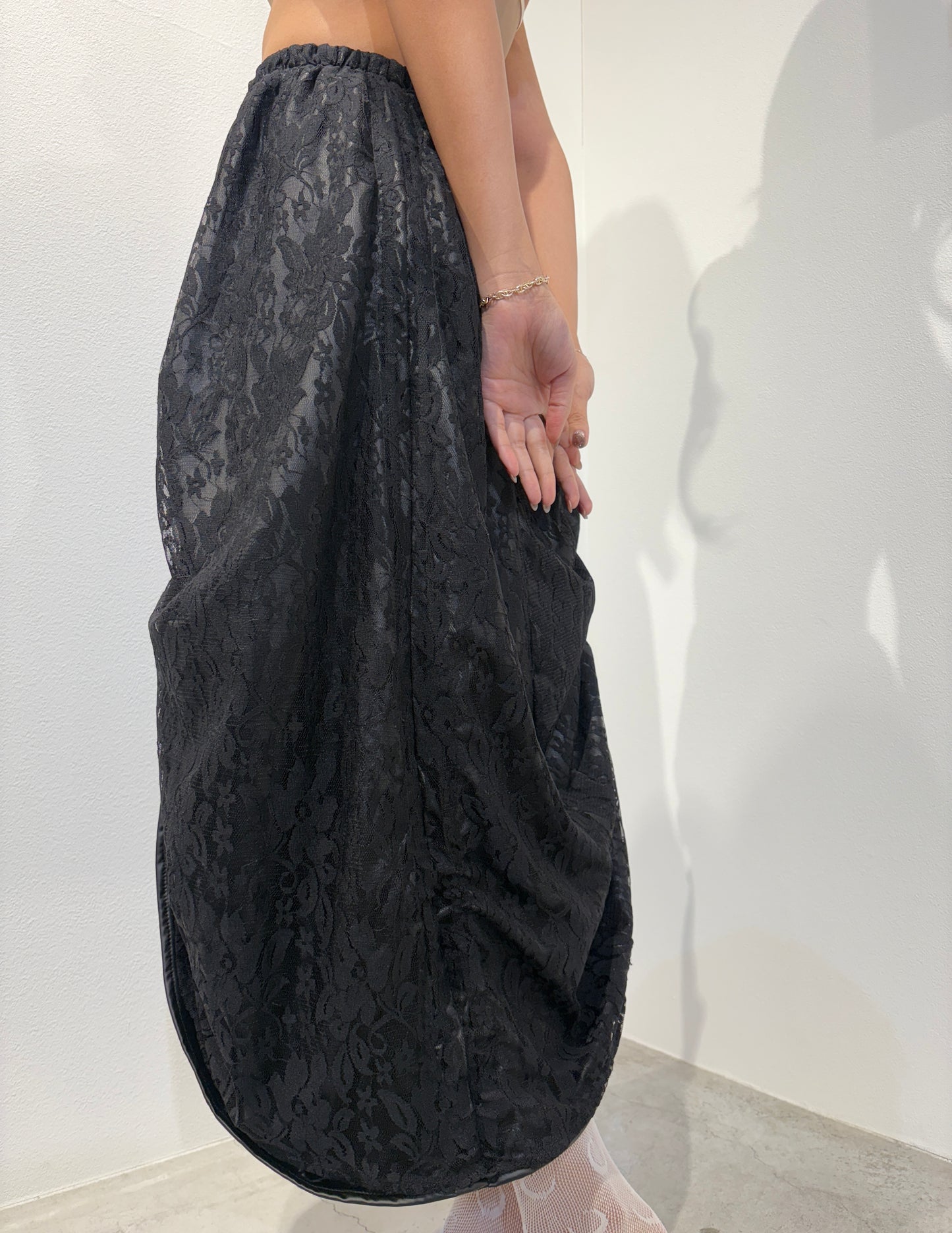Armore Skirt ~ black lace  (ᴄᴜʀᴛᴀɪɴ ʟᴇɴɢᴛʜ)