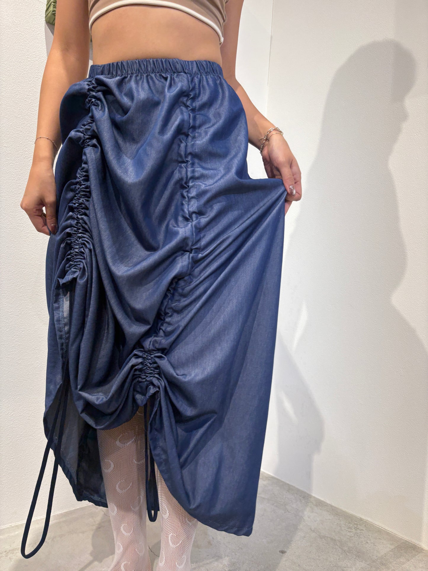 Armore Skirt ~ denim  (ᴄᴜʀᴛᴀɪɴ ʟᴇɴɢᴛʜ)