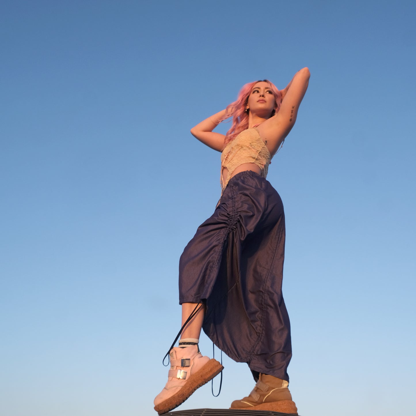 Armore Skirt ~ aqua  (ᴄᴜʀᴛᴀɪɴ ʟᴇɴɢᴛʜ)