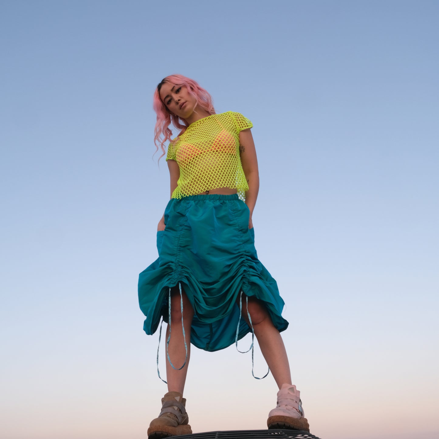 Armore Skirt ~ aqua {rainX 🌦}  (ᴄᴜʀᴛᴀɪɴ ʟᴇɴɢᴛʜ)