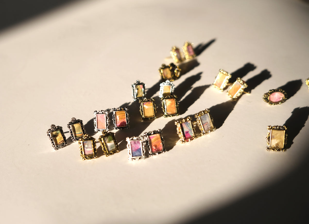 Show Piece {hand painted} Earrings