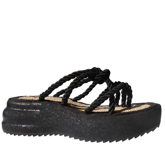 GAIA  ROPE ~ BLACK | eco sandal ༓