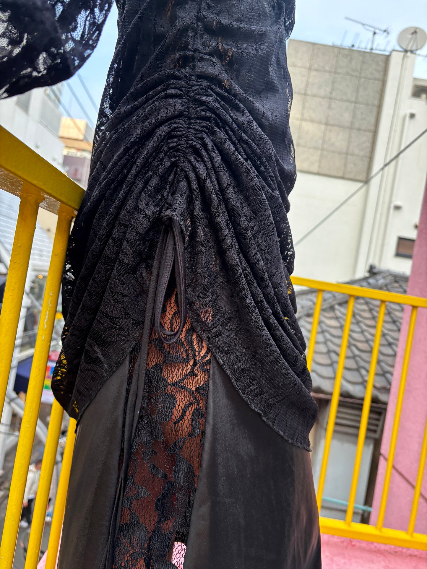 Nostalgia Black ᴀᴅᴊᴜsᴛᴀʙʟᴇ ʟᴀcᴇ ᴅʀᴇss