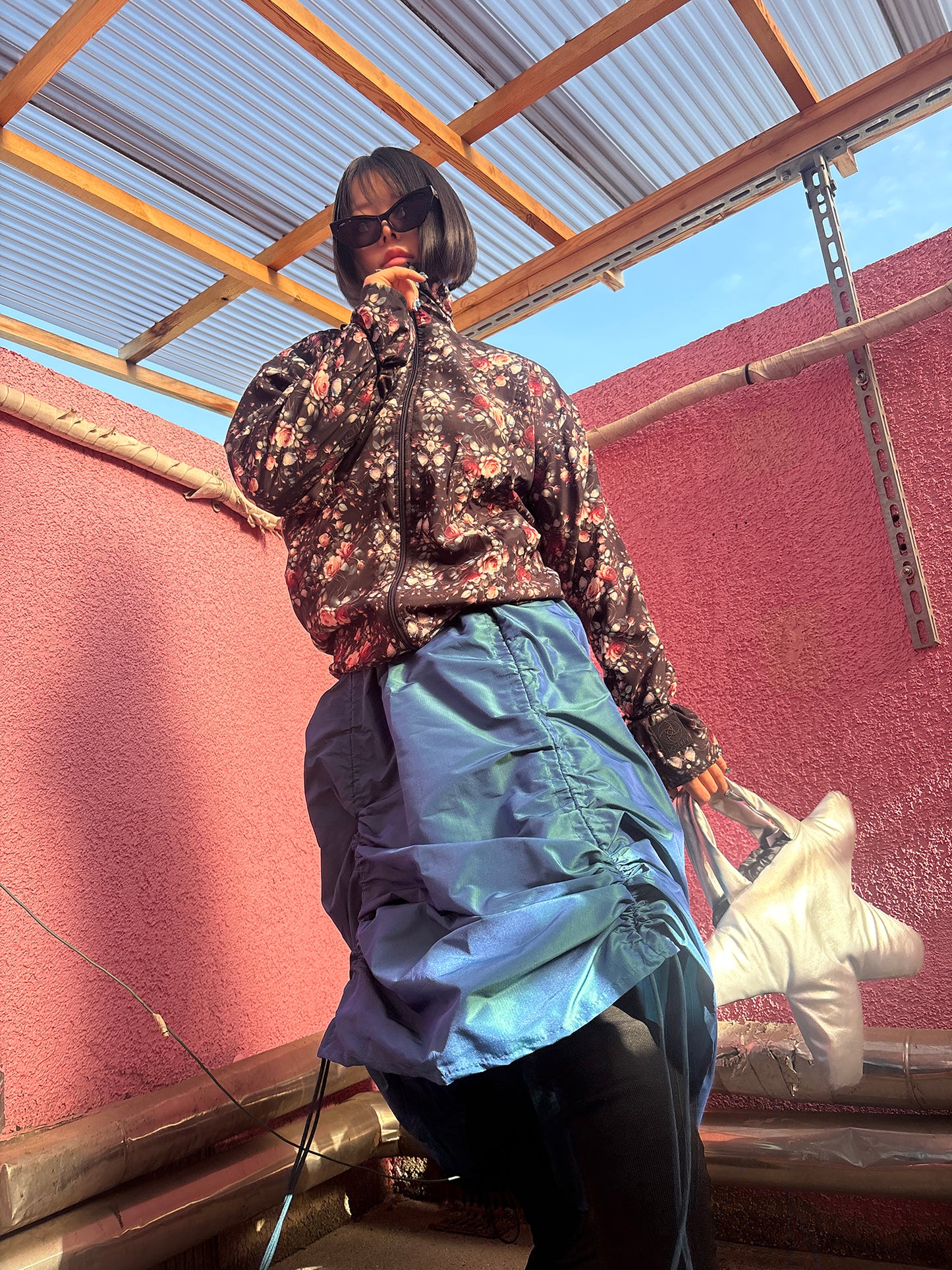 Armore Skirt ~ deep aqua  (ᴄᴜʀᴛᴀɪɴ ʟᴇɴɢᴛʜ)