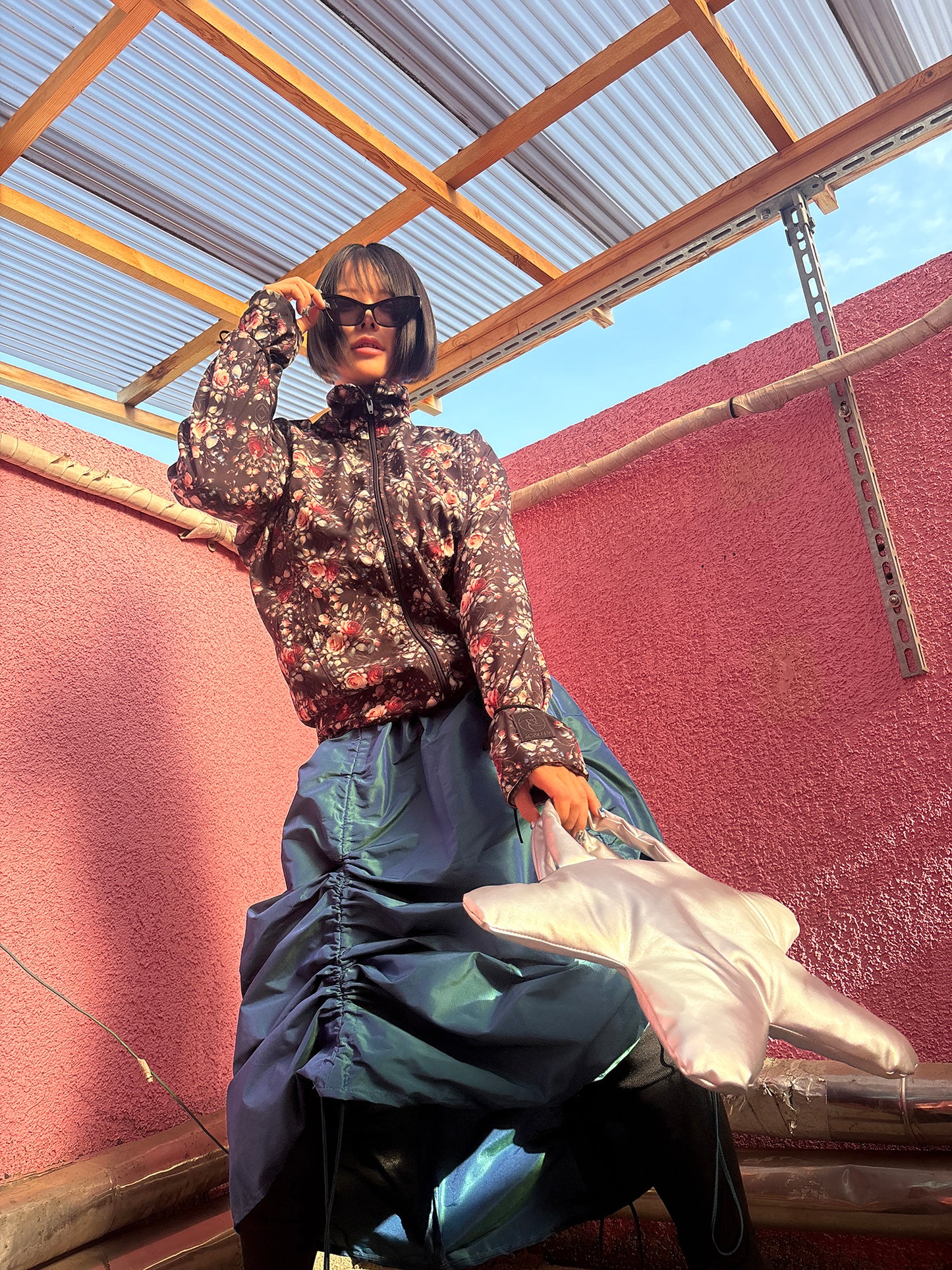 Armore Skirt ~ deep aqua  (ᴄᴜʀᴛᴀɪɴ ʟᴇɴɢᴛʜ)