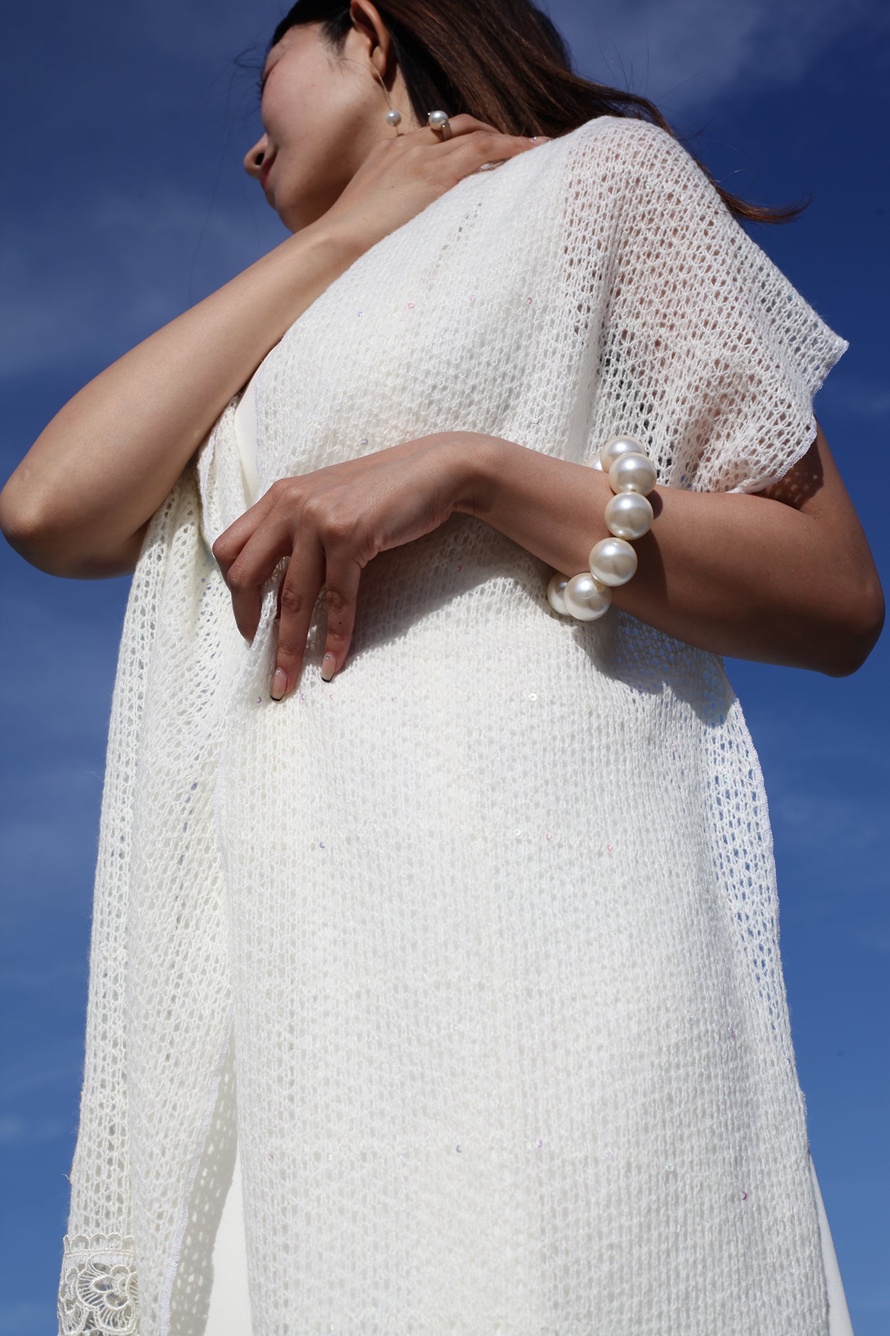 Roseffy Spring Scarf ~ White