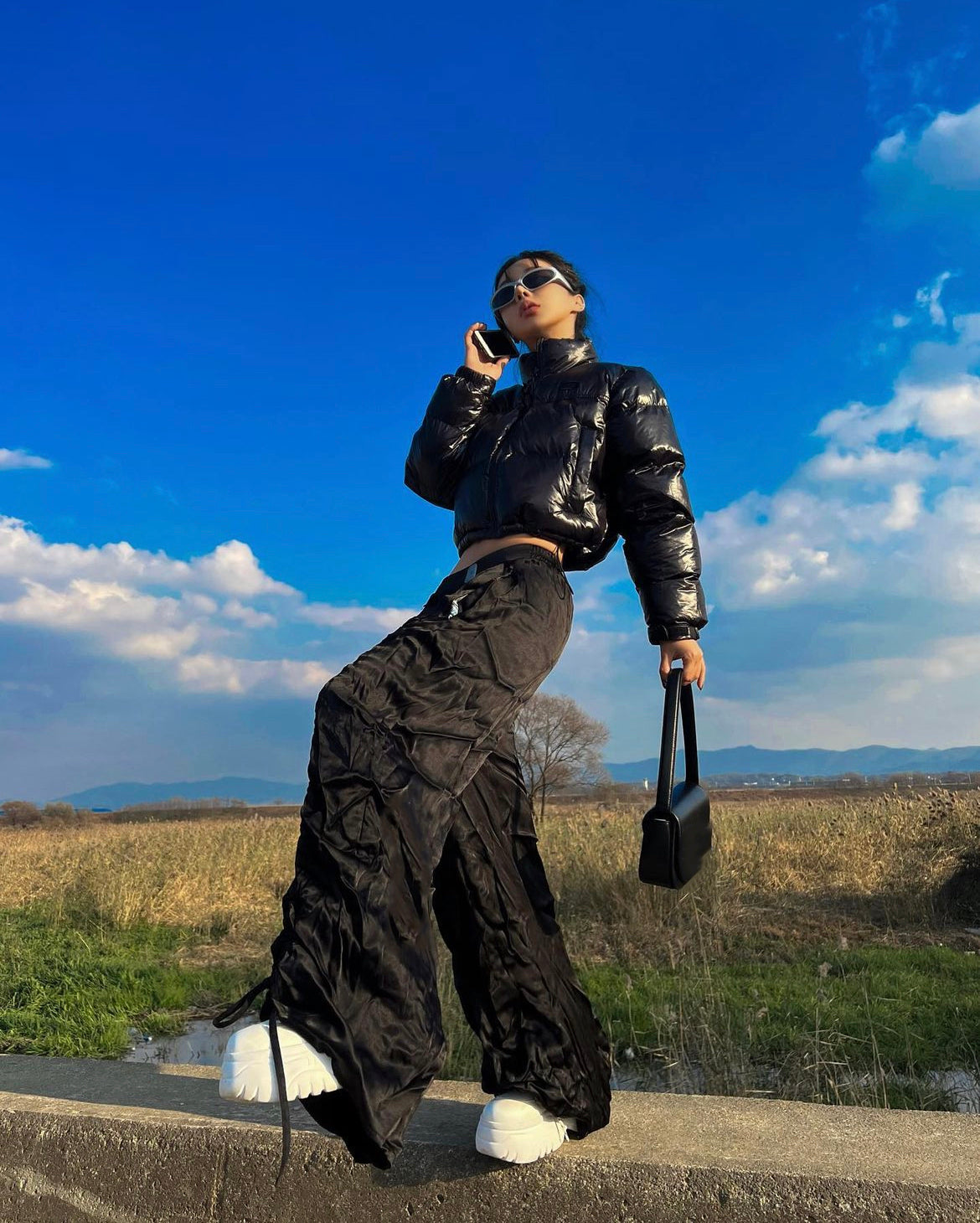 Armore ~ Jet Black (curtain pants)