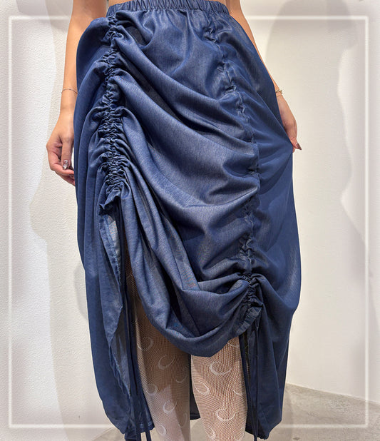 Armore Skirt ~ denim  (ᴄᴜʀᴛᴀɪɴ ʟᴇɴɢᴛʜ)