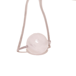 Rose Quartz Bead Necklace [esq]