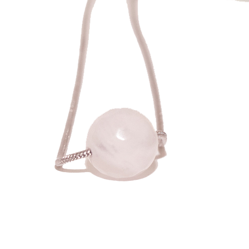Rose Quartz Bead Necklace [esq]