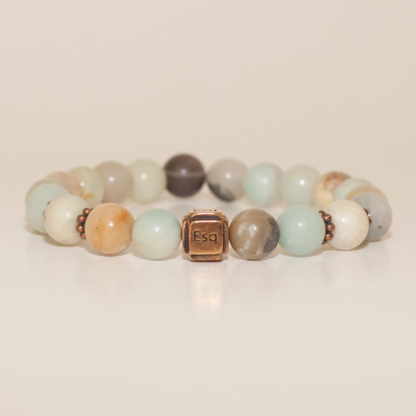 Hawkeye + Amazonite + Quartz Bracelet [esq]