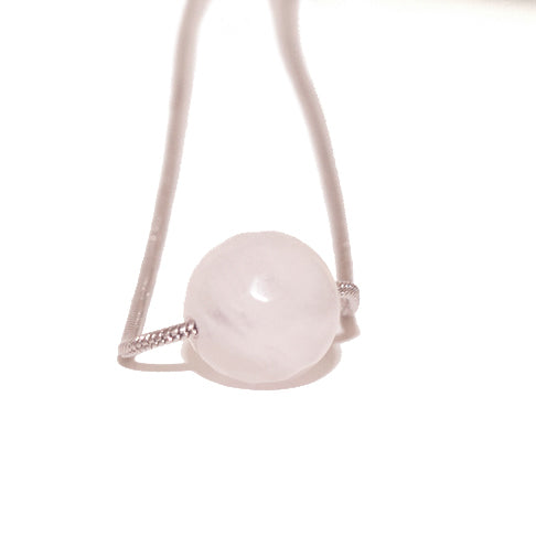 Rose Quartz Bead Necklace [esq]